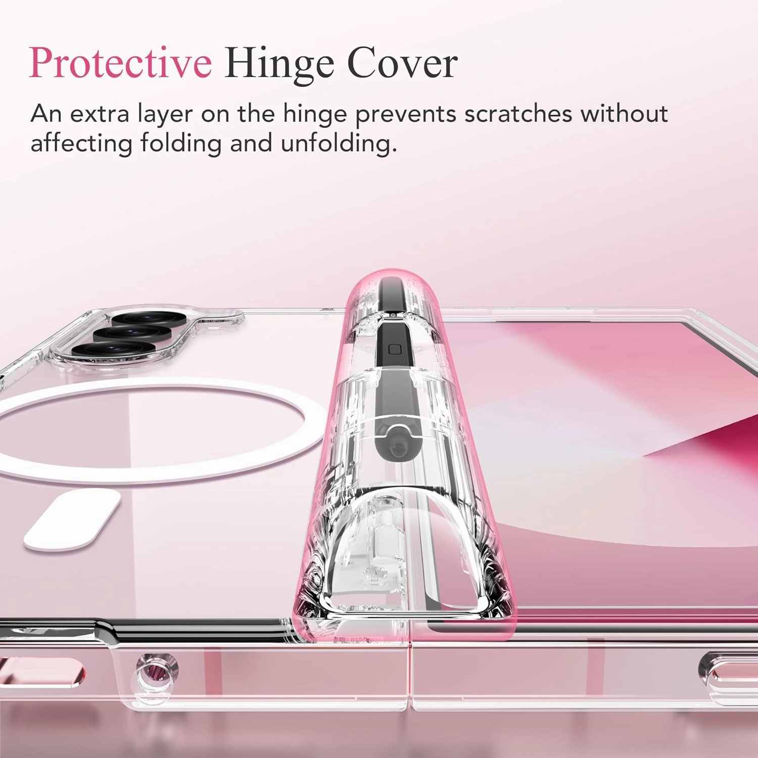 MOBOSI for Magnetic Z Fold 6 Case with S Pen Holder, Compatible with Magsafe, Full Body Built-in Hinge Protection & Front Screen Protector Translucent Slim Phone Case for Samsung Galaxy Z Fold6, Clear