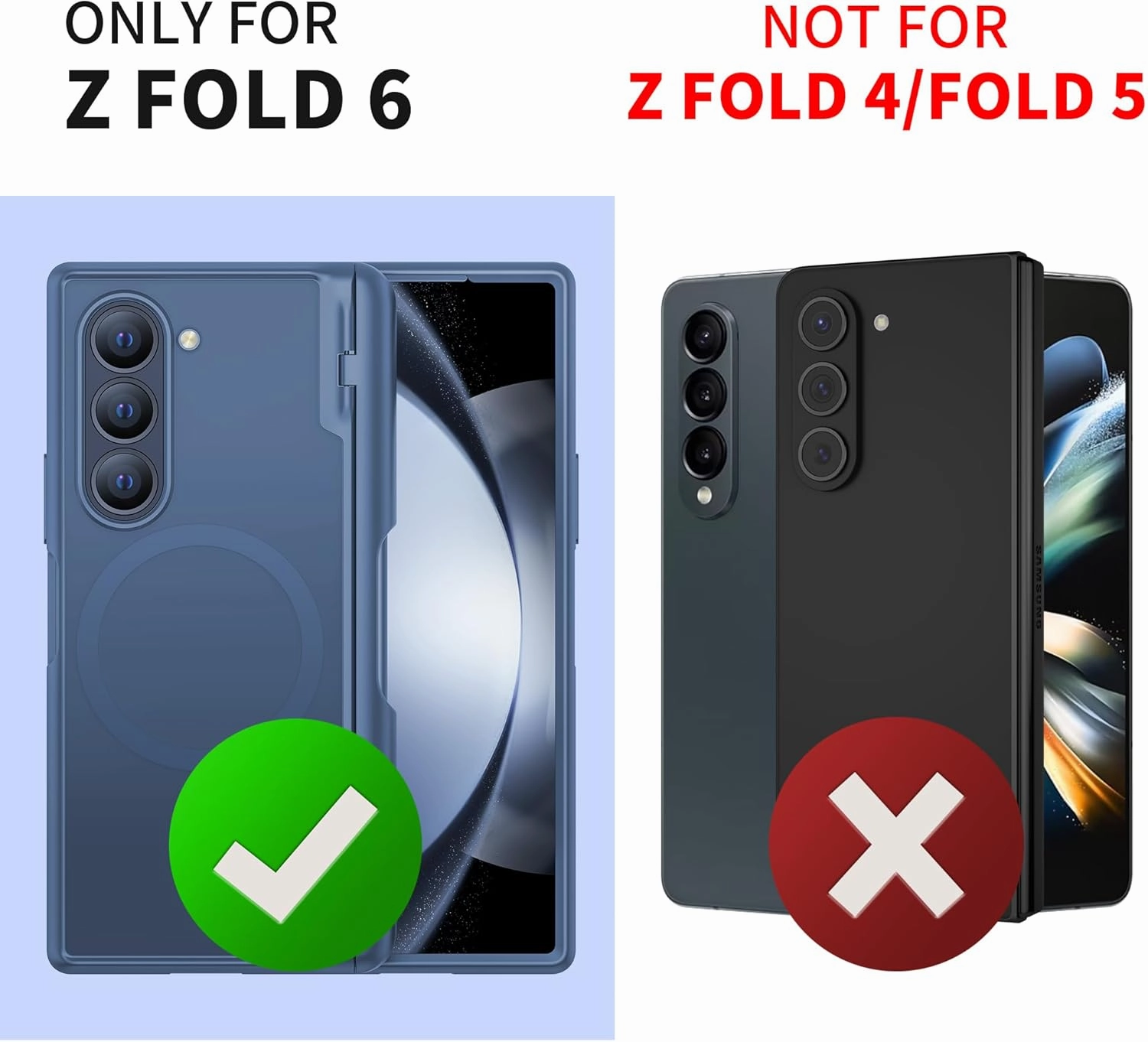 MOBOSI for Magnetic Z Fold 6 Case with S Pen Holder, Compatible with Magsafe, Full Body Shockproof Built-in Hinge Protection & Front Screen Protector Slim Phone Case for Samsung Galaxy Z Fold6, Blue