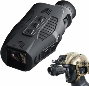 Monocular Night Vision Goggles, 1080 Photo & Video Portable Night Vision, 5X Digital Zoom Travel Infrared Monoculars for Day & Night Hunting Camping Travel