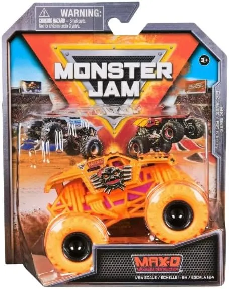 Monster Jam 2024 Official 1:64 Diecast Truck Series 39 Max-D Over Charged