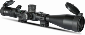 Monstrum Hornet 6-24x50 FFP Rifle Scope | Includes Zero Stop, Scope Level, and Detachable Sunshade