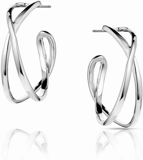 Montana Silversmiths Daring Crossed Hoop Earrings