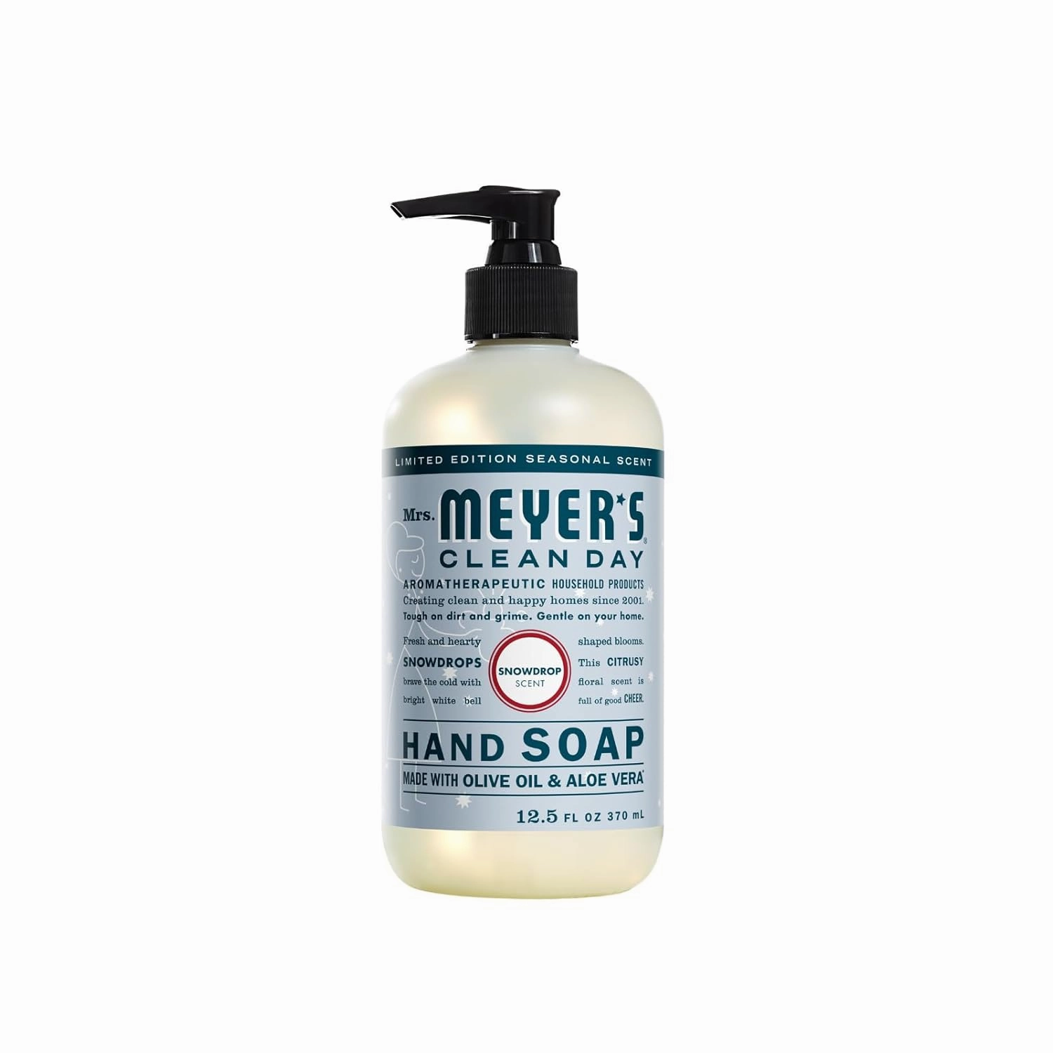 MRS. MEYER'S CLEAN DAY Liquid Hand Soap Variety Pack Scent, 33 OZ Refill   12.5 OZ, 1 CT (Snowdrop)