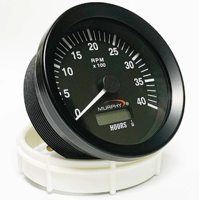 Murphy by Enovation Controls ATH-40-A Analog Tachometer/Hourmeter, 12/24 VDC (20700254)