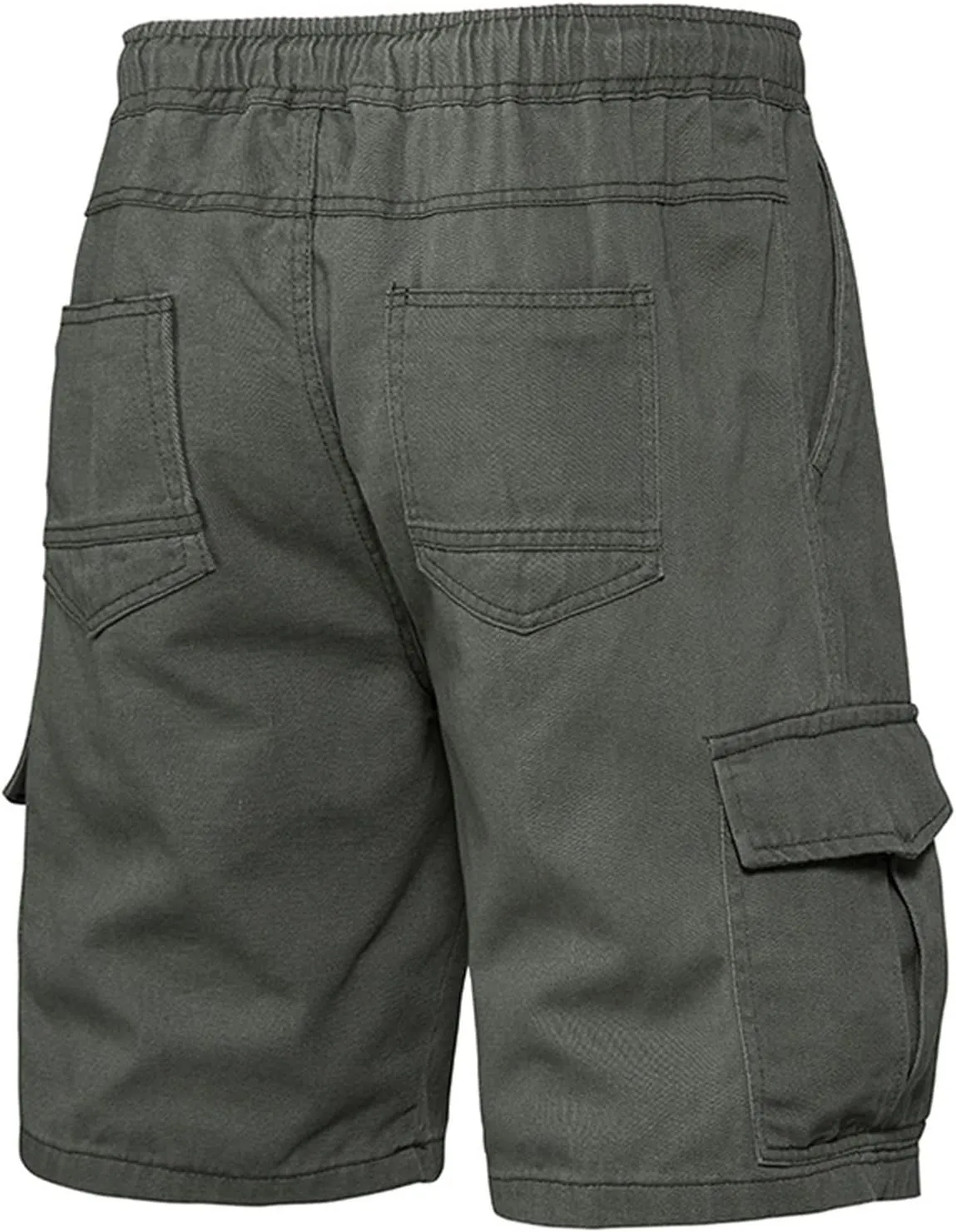 Muscularfit Cargo Shorts for Men 2024 Trendy Cotton Multi Pocket Tooling Shorts Casual Elastic Waist Drawstring Sport Shorts