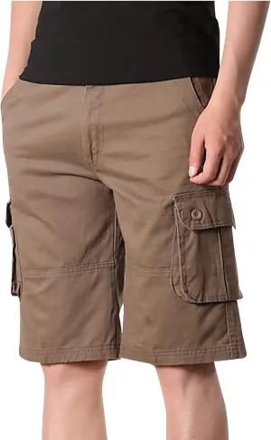 Muscularfit Linen Shorts for Men 2023 Solid Multi Pockets Cargo Shorts Regular Fit Buckle Zipper Sport Utility Tooling Shorts