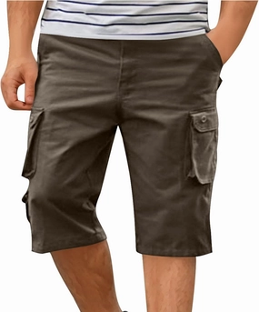 Muscularfit Men's Summer Streetwear Cotton Shorts Fashion Solid Color Outdoor Casual Shorts Loose Fit Cargo Short with Pocket