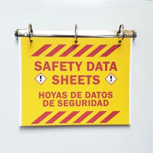 Nancy Nikko Magnetic Hanging 3-Ring Binder for Safety Data Sheets, 1 ' D Ring with SDS Cover Sheet, 1 1/2' Capacity D