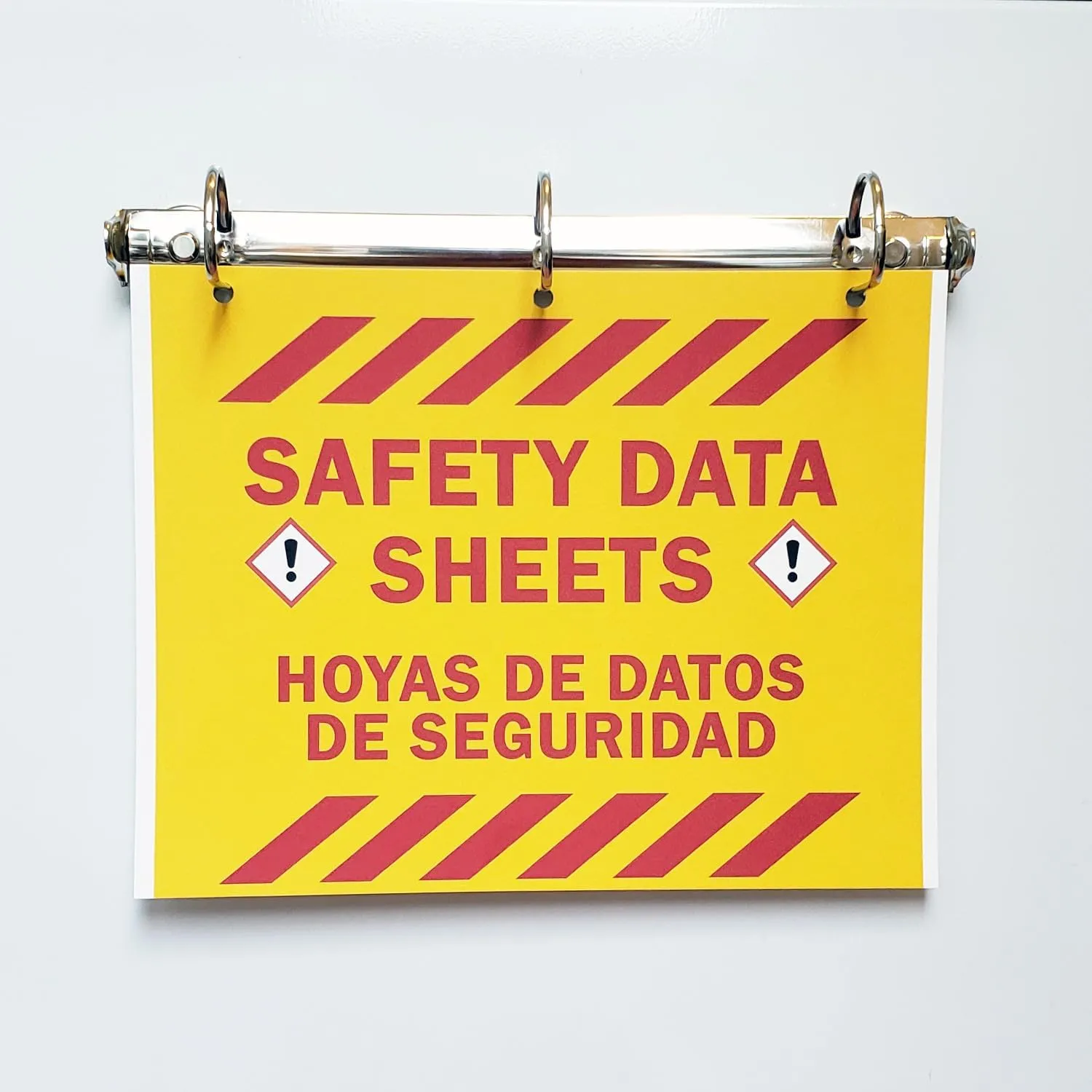 Nancy Nikko Magnetic Hanging 3-Ring Binder for Safety Data Sheets, 1 ' D Ring with SDS Cover Sheet, 1 1/2' Capacity D