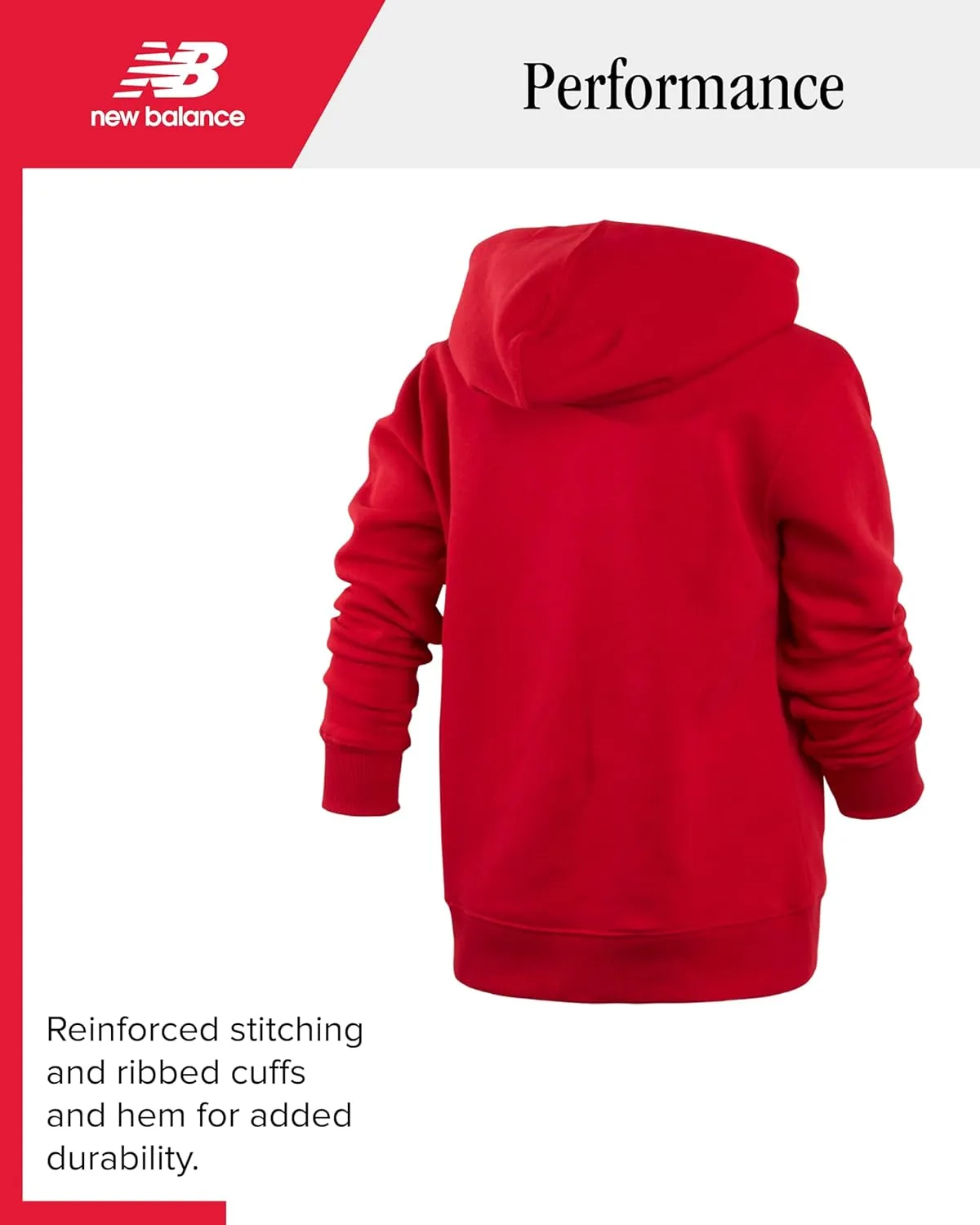 New Balance Boys' Sweatshirt Basketball Active Fleece Pullover Hoodie (Size 4-20)