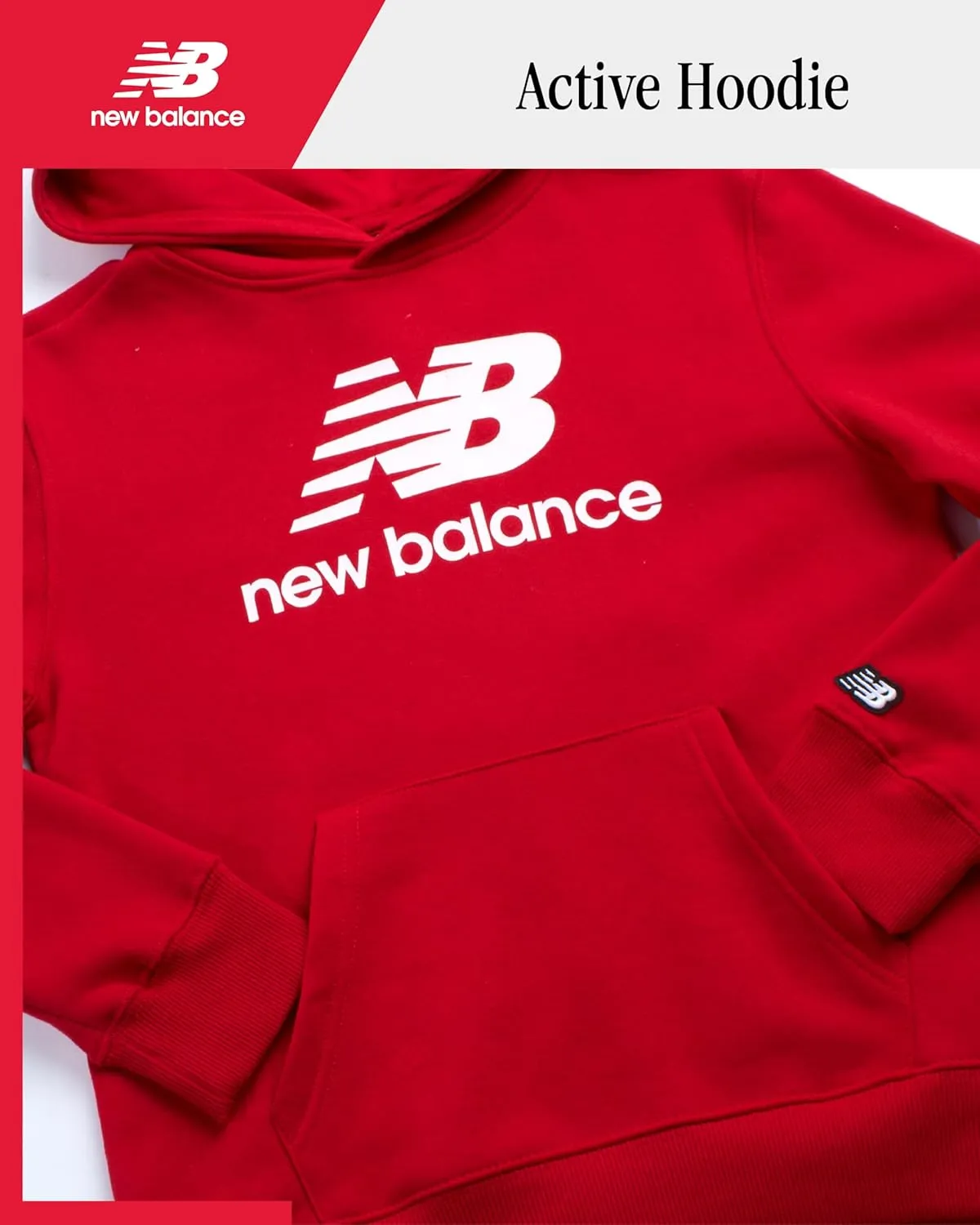 New Balance Boys' Sweatshirt Basketball Active Fleece Pullover Hoodie (Size 4-20)