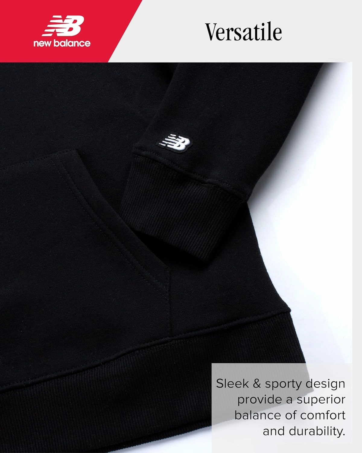 New Balance Boys' Sweatshirt Basketball Active Fleece Pullover Hoodie (Size 4-20)