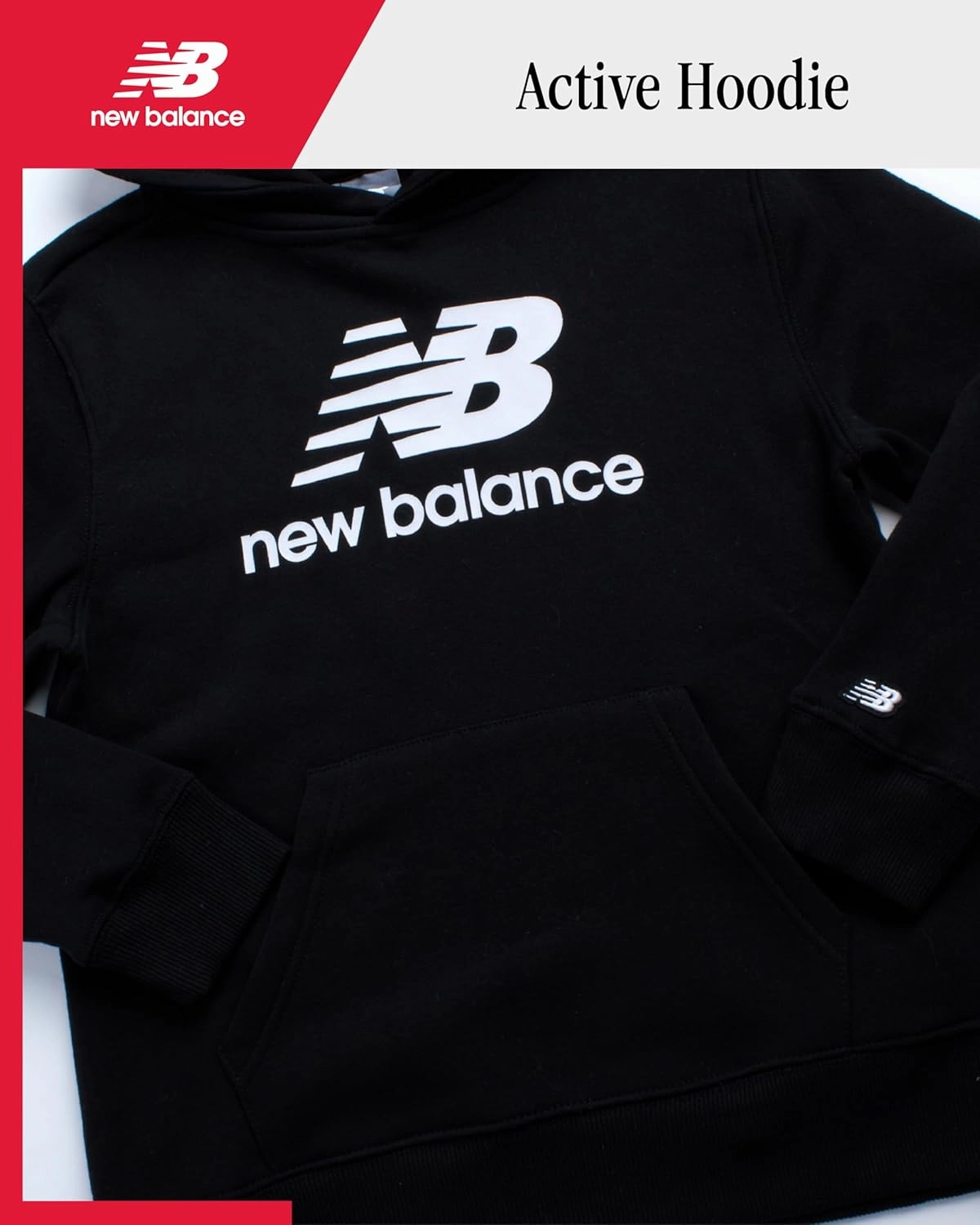 New Balance Boys' Sweatshirt Basketball Active Fleece Pullover Hoodie (Size 4-20)