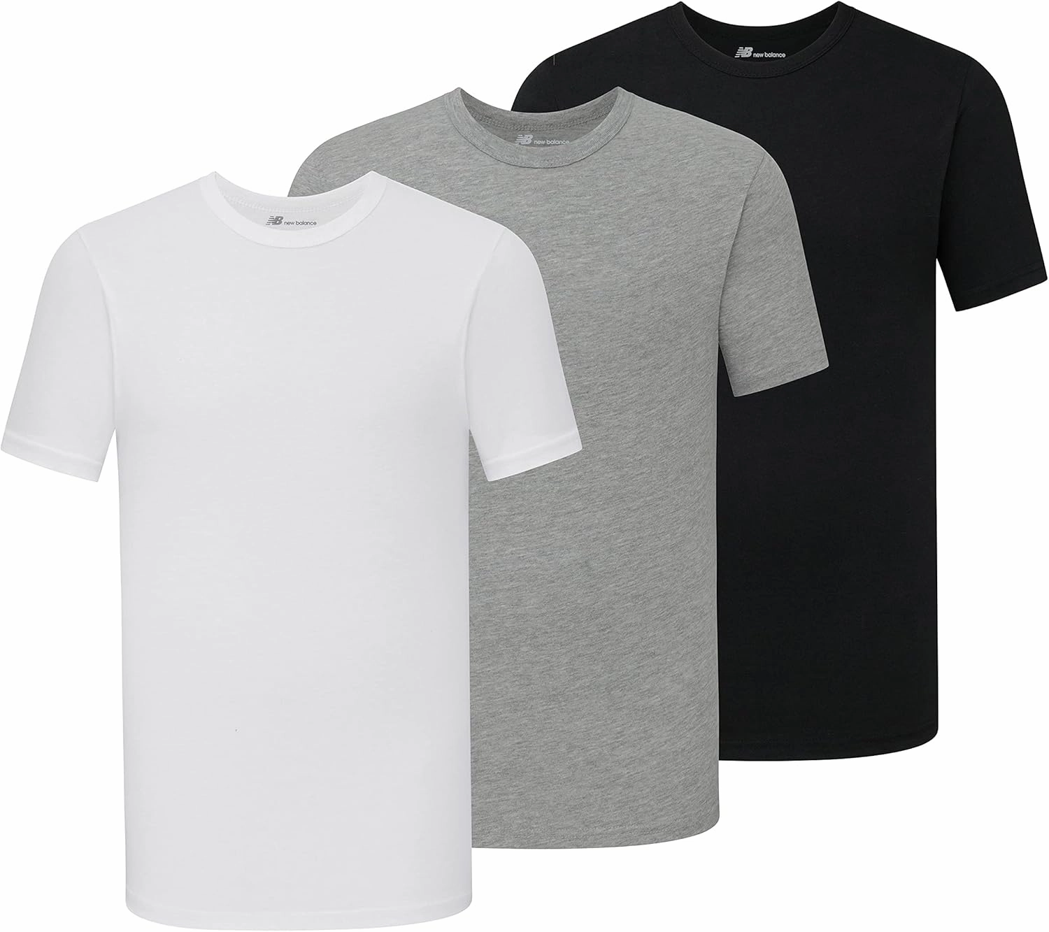 New Balance Men's Cotton Performance Crew Neck Undershirts (3 Pack)