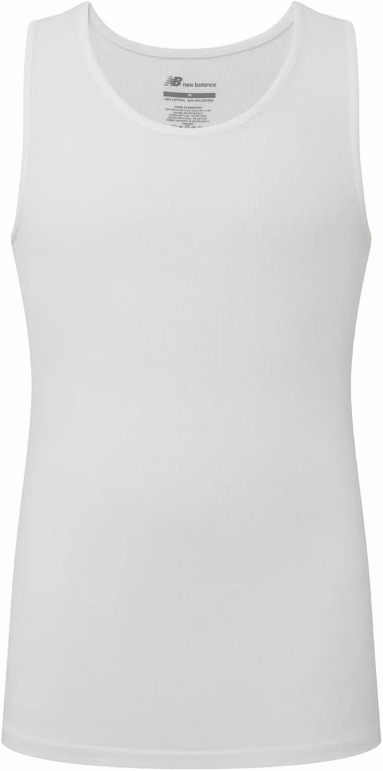New Balance Men's Cotton Performance Rib Sleeveless Tank Top Undershirt (3 Pack Or 4 Pack)