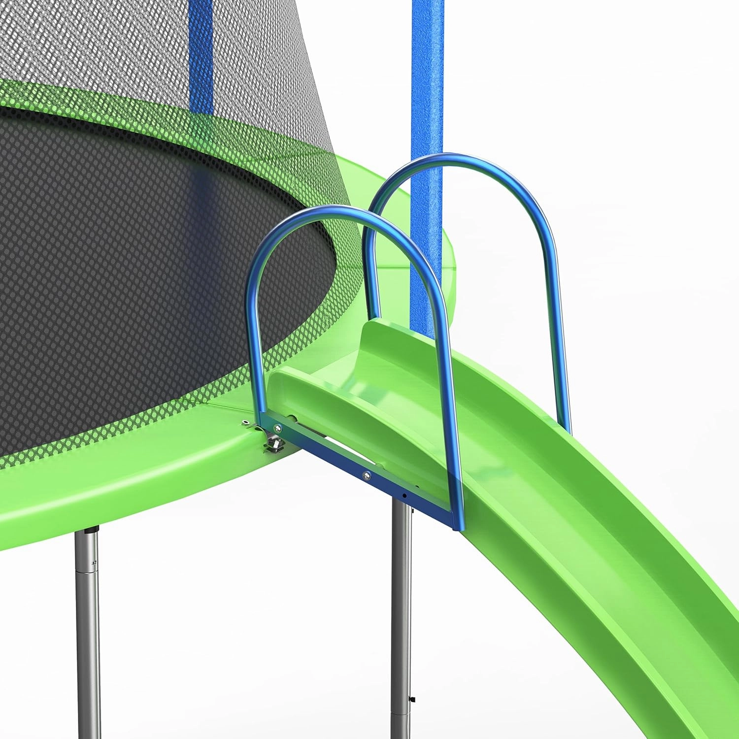 NicBex 12FT Trampoline with Slide and Swings, ASTM Approved Large Recreational Trampoline with Basketball Hoop and Ladder, Outdoor Backyard Trampoline with Net, Capacity for Kids and Adults, Green
