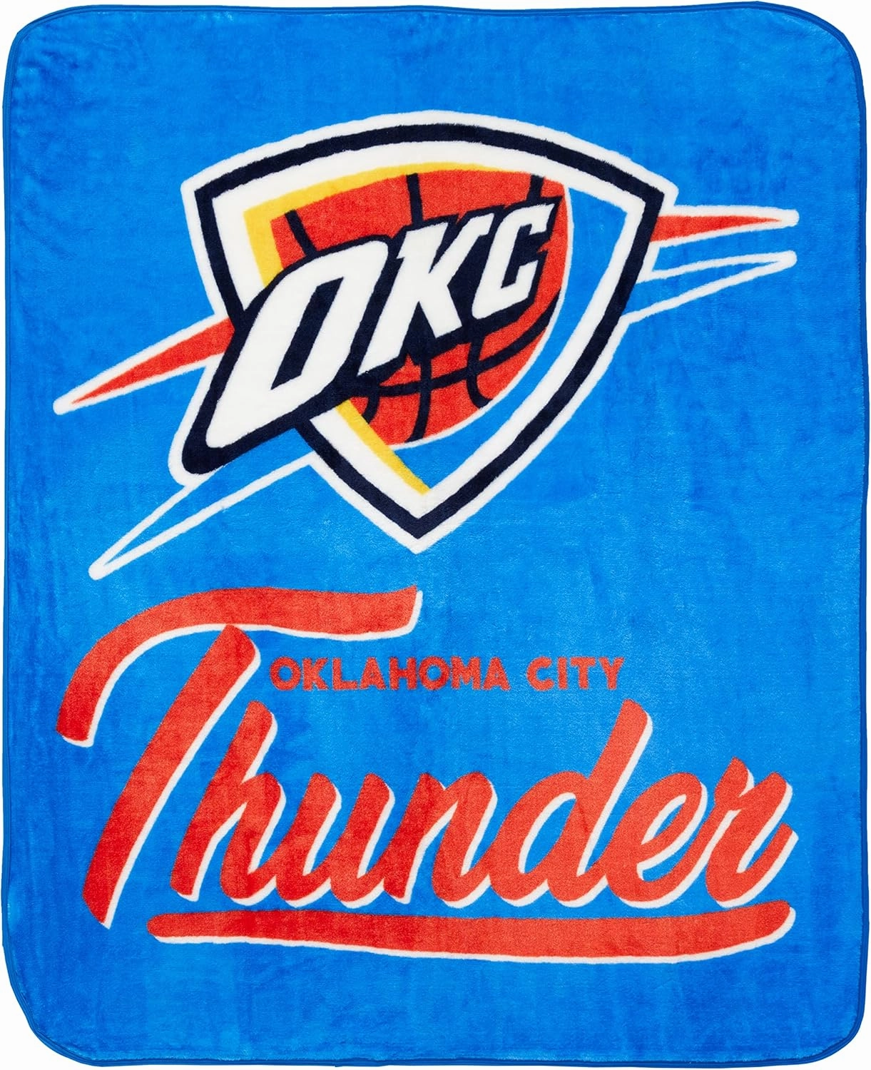 Northwest NBA Oklahoma City Thunder Unisex-Adult Raschel Throw Blanket, 50" x 60", Signature