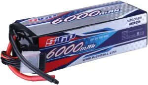 Not yet SIGP 6S Lipo Battery 22.2V 6000mAh 60C Soft Pack for RC Helicopter Airplane FPV Drone Quadcopter Racing Hobby