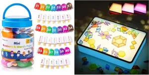 Numbers 21-40 Popsicles – Sand Painting Light Box - Engaging Number Toys for Kids Ages 3-5 to Learn Numbers & Enhance Skills