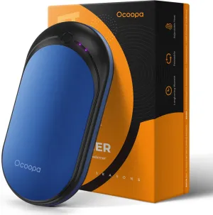 OCOOPA Hand Warmer Rechargeable, Single/Double Side Heating, 5 Levels up to 10hrs Heat, 5200mAh Electric Portable Pocket Heater, Heat Therapy Great for Outdoors, Warm Gifts, 118D