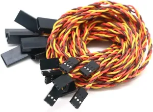 OEM RC Helicopter Accessories Fit For Futaba JR Anti-Interference Servo 10pcs 10/15 / 30/50 / 100cm Fit For Servo Extension 30 / 60core Fit For Futaba JR Anti-Interference Servo Fit For RC Helicopter