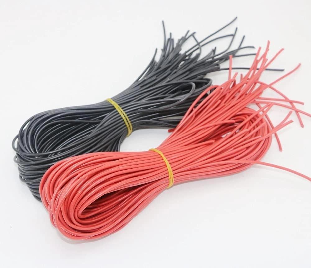 OEM RC Helicopter Accessories 10 Meter/lot Wire 10 12 14 16 18 20 22 24 26 28 30AWG 5m red and 5m Black Color Replacement (Color : 20 AWG) Drone Accessories(12 AWG)