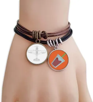 OFFbb-USA Airplane Weapon Structure Bracelet Rope Juice Wristband