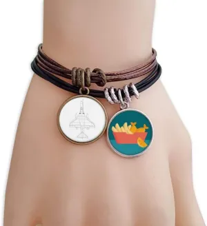OFFbb-USA Fighter Aviation Line Bracelet Rope Chips Wristband