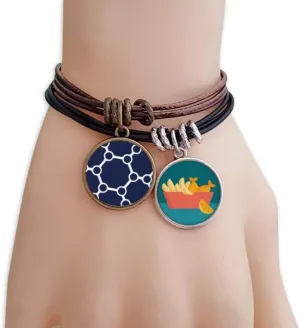 OFFbb-USA Molecular Binding Combination Structure Bracelet Rope Chips Wristband