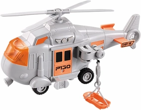 OMGTOY Military Helicopter, Airforce Airplane Toy with Hanging Basket Lights and Sounds for Kids(Gray)