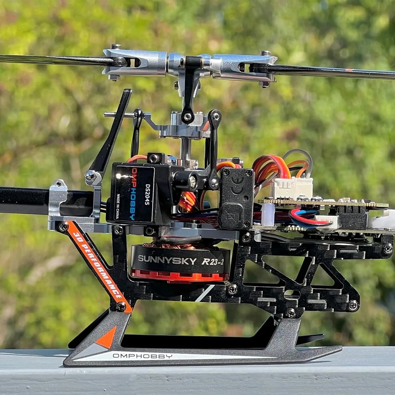 OMPHOBBY M1 EVO RC Helicopter for Adults with Dual Brushless Motors Direct-Drive 6 Channel, Professional 3D Flight Remote Control Heli for Peration Experienced Adult,BNF Version(OMP Protocol, Orange)