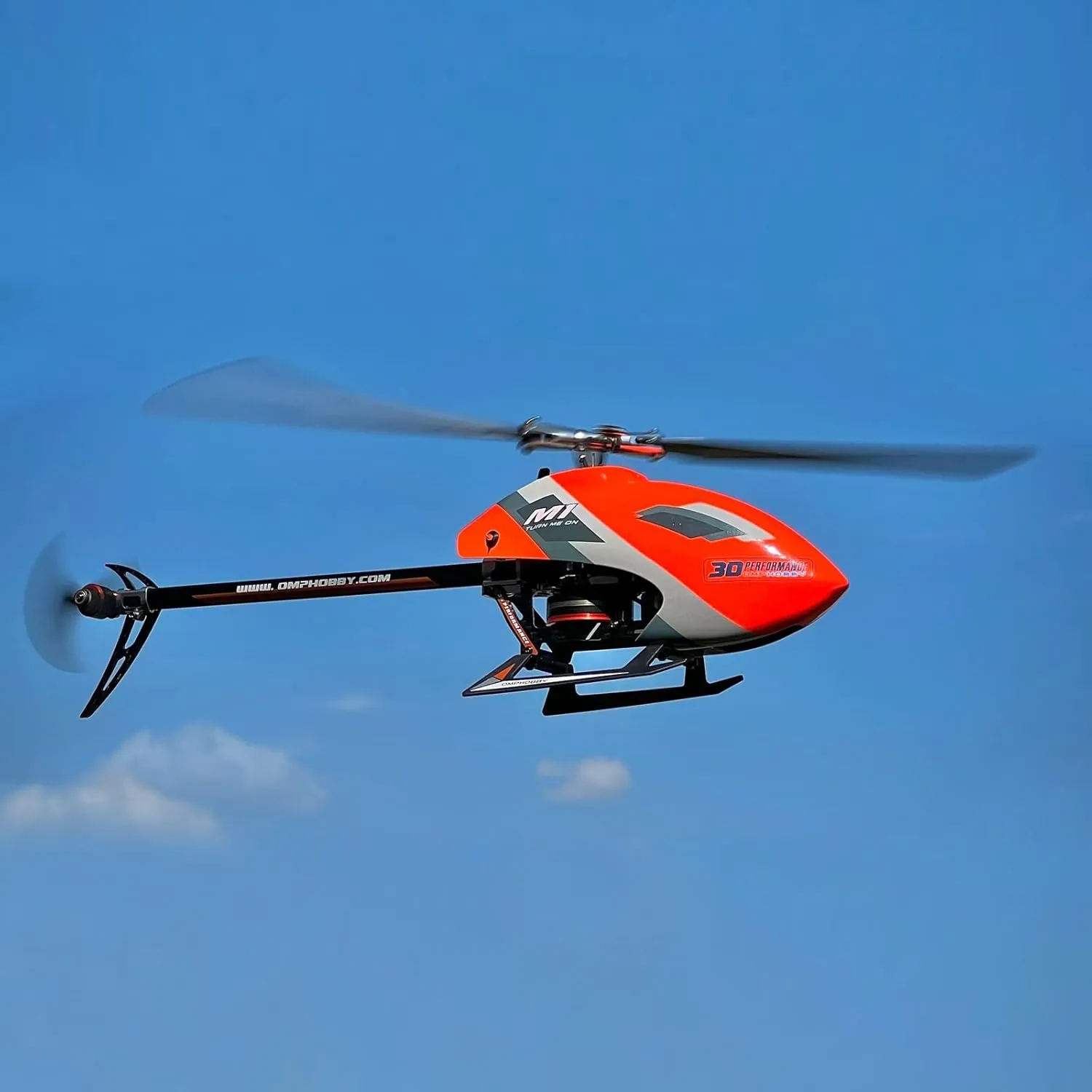 OMPHOBBY M1 EVO RC Helicopter for Adults with Dual Brushless Motors Direct-Drive 6 Channel, Professional 3D Flight Remote Control Heli for Peration Experienced Adult,BNF Version(OMP Protocol, Orange)