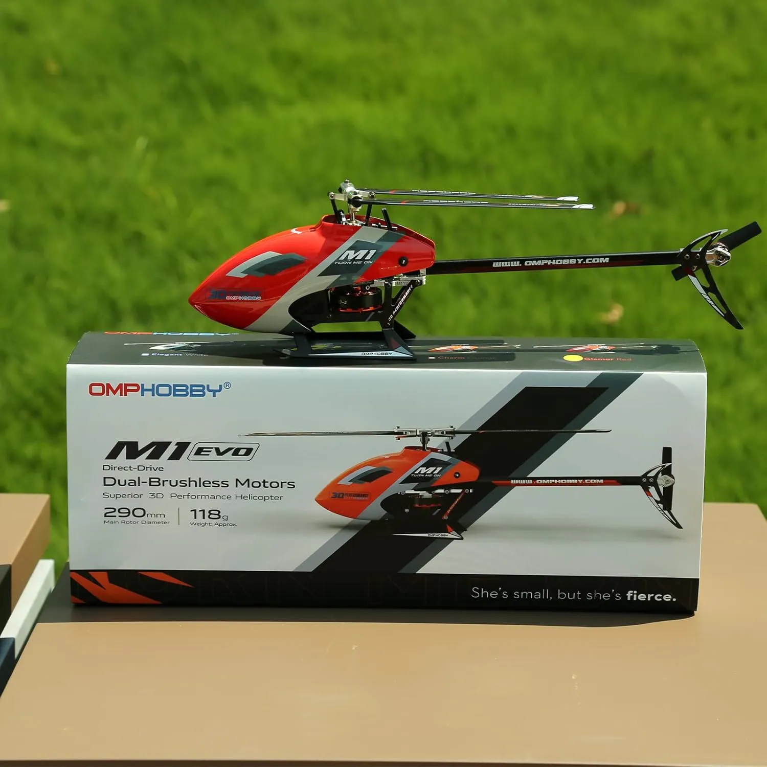 OMPHOBBY M1 EVO RC Helicopter for Adults with Dual Brushless Motors Direct-Drive 6 Channel, Professional 3D Flight Remote Control Heli for Peration Experienced Adult,BNF Version(OMP Protocol, Orange)