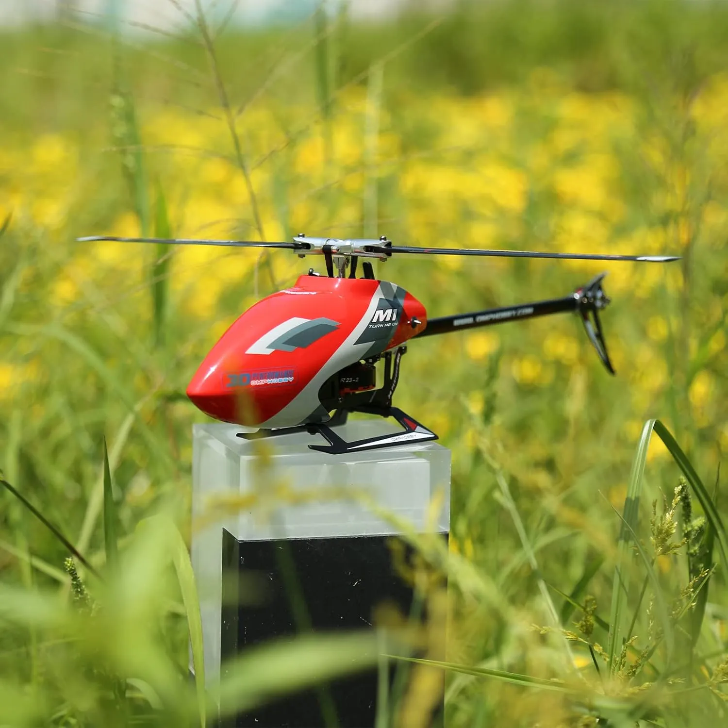 OMPHOBBY M1 EVO RC Helicopter for Adults with Dual Brushless Motors Direct-Drive 6 Channel, Professional 3D Flight Remote Control Heli for Peration Experienced Adult,BNF Version(OMP Protocol, Orange)