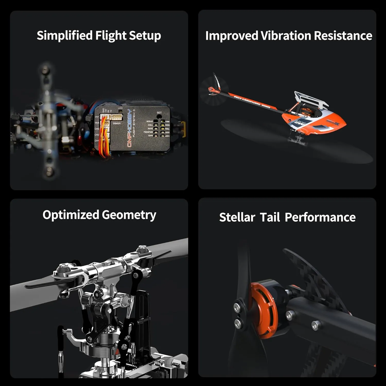 OMPHOBBY M2 EVO MK2 Ready To Fly RC Helicopter Outdoor Dual Brushless Motors Direct-Drive 6CH Remote Control Helicopters for Adults, 3D RC Plane with Remote Control Mini Drone RTF Red