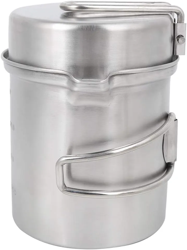 Outdoor Dining Set Outdoor Cookware Set,Portable Stainless Steel Cooking Pot for Camping,Hiking