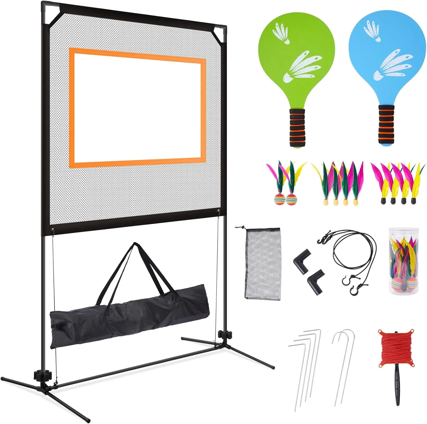 Outdoor Games for Adults, Giant Yard Paddle Game with Net for Lawn, Backyard, Camping, Beach