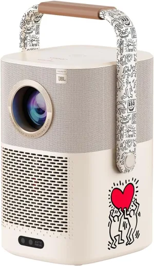 Outdoor Projector with WiFi and Bluetooth [Built-in Battery & Sound by JBL & Native 1080P] Portable Projector with Battery,C with TV Dongle(Not included),Valentine’s Day Gift –Yaber T2 K.H Edition