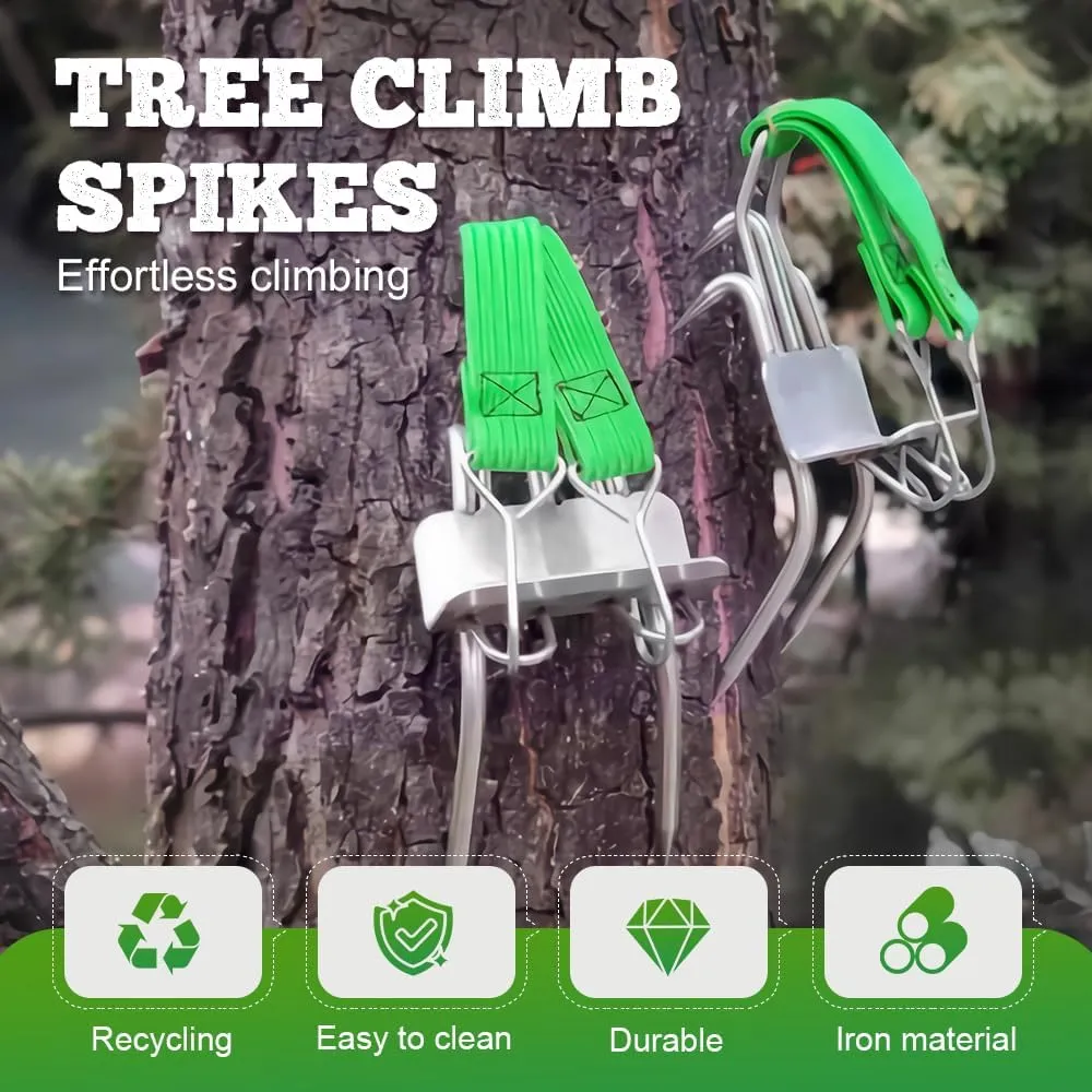 Outdoor Tree-Climbing Anti-Slip Cat Claw Shoes Set, 2025 Upgrade Tree Climbing Spikes, Portable Tree Climbings Gear for Tree Work