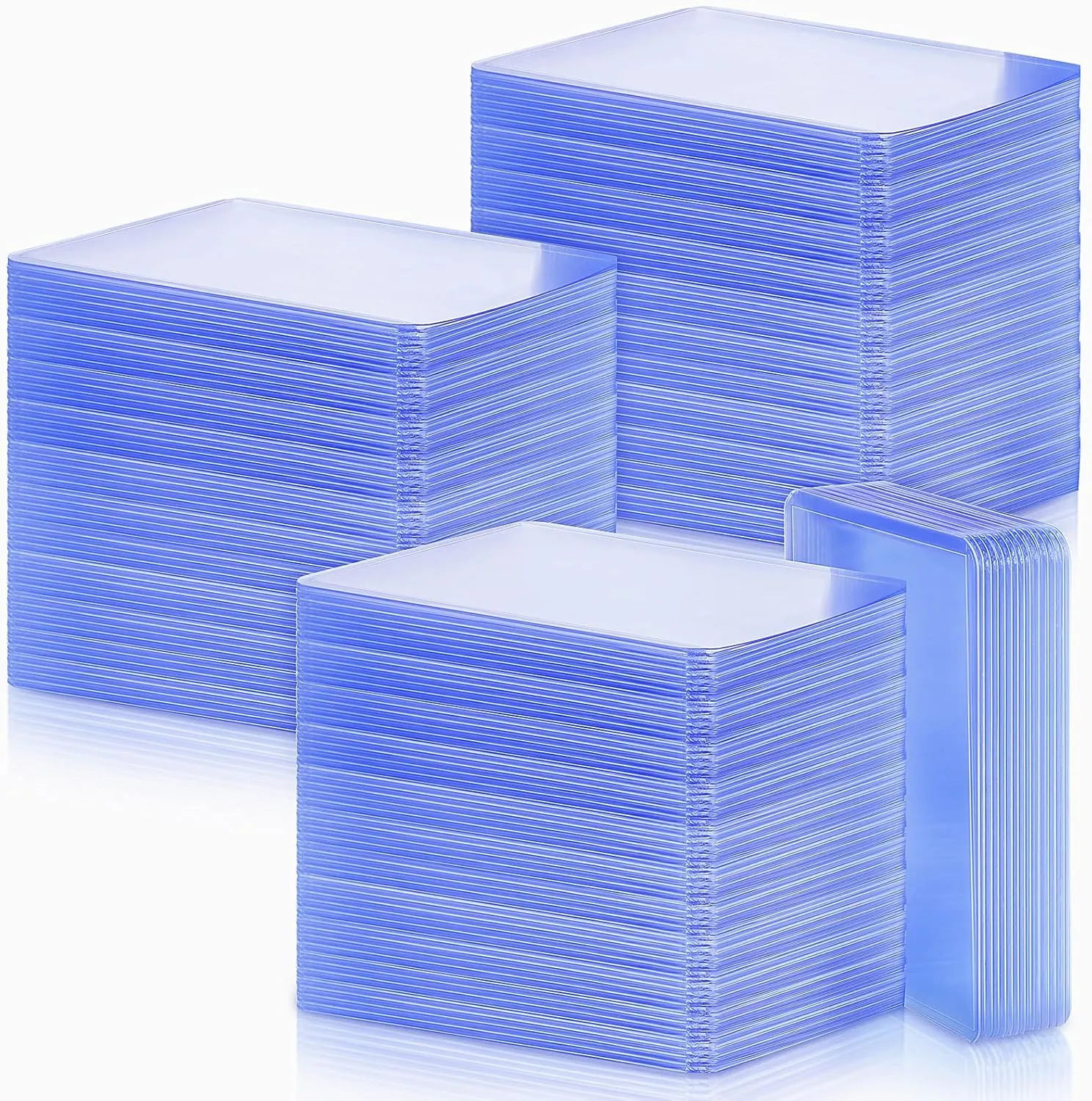 Outus 200 Count Card Sleeves Hard Plastic Top Loading 3" x 4" Baseball Trading Card Protector Holder for Collectible Tcg, Sports, Football Game, Postcard Clear Double Sided Display Collector Protector