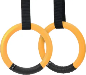 PACEARTH Gymnastic Rings 1100lbs Capacity with 14.76ft Adjustable Buckle Straps Pull Up Exercise Rings Non-Slip Rings for Home Gym Full Body Workout
