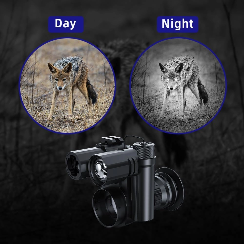 PARD Night Vision Monocular, Night Vision Goggles with Rangefinder, Clip-on Scope for Night Watching or Obervation, Night Viewing Range up to 350m, HD Photos & Videos, NV007SPLRF
