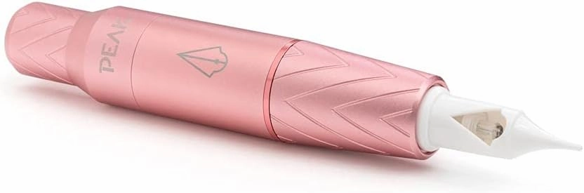 Peak - Elara Pen Permanent Makeup Machine - Pink - Sleek, Ultra-Lightweight Tattoo Machine, Fully Adjustable Features for Permanent Eyeliner & Lip Blushing