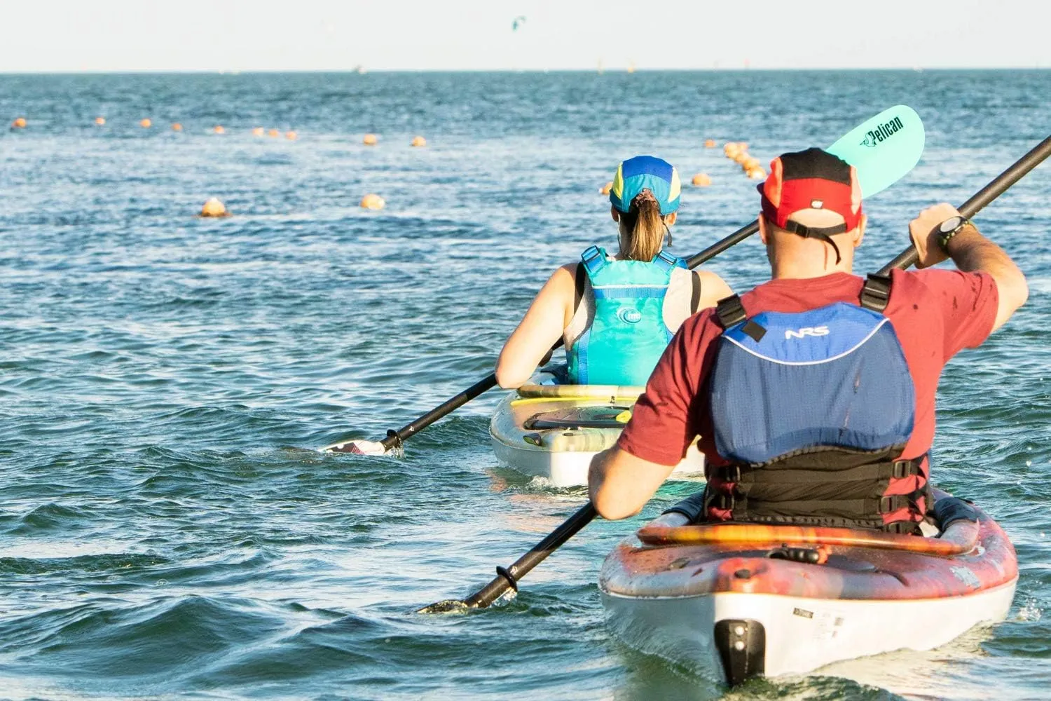 Pelican Symbiosa Kayak Paddle - Adjustable Fiberglass Shaft with Nylon Blades - Lightweight - 90.5in 240cm to 98.5in 250cm