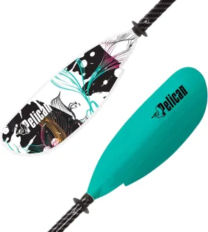 Pelican Symbiosa Kayak Paddle - Adjustable Fiberglass Shaft with Nylon Blades - Lightweight - 90.5in 240cm to 98.5in 250cm