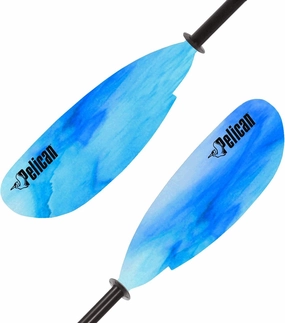 Pelican Kayak Paddle Accessories | Aluminum Shaft with Fiberglass Reinforced Blades | Lightweight, Adjustable Kayaks Paddles | Perfect for Kayaking Boating & Kayak Fishing, 89", Fade Electric Blue