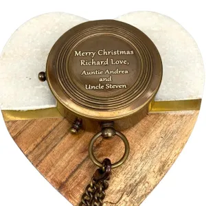 Personalized Compass, Beautiful Anniversary Gift for Mom/Dad, Gift for Grandpa/Grandma, Religious Gift, Baptism Gift, Graduation Day Gift, Engraved Thanksgiving Gift, Valentine's Day Gifts for Him/Her