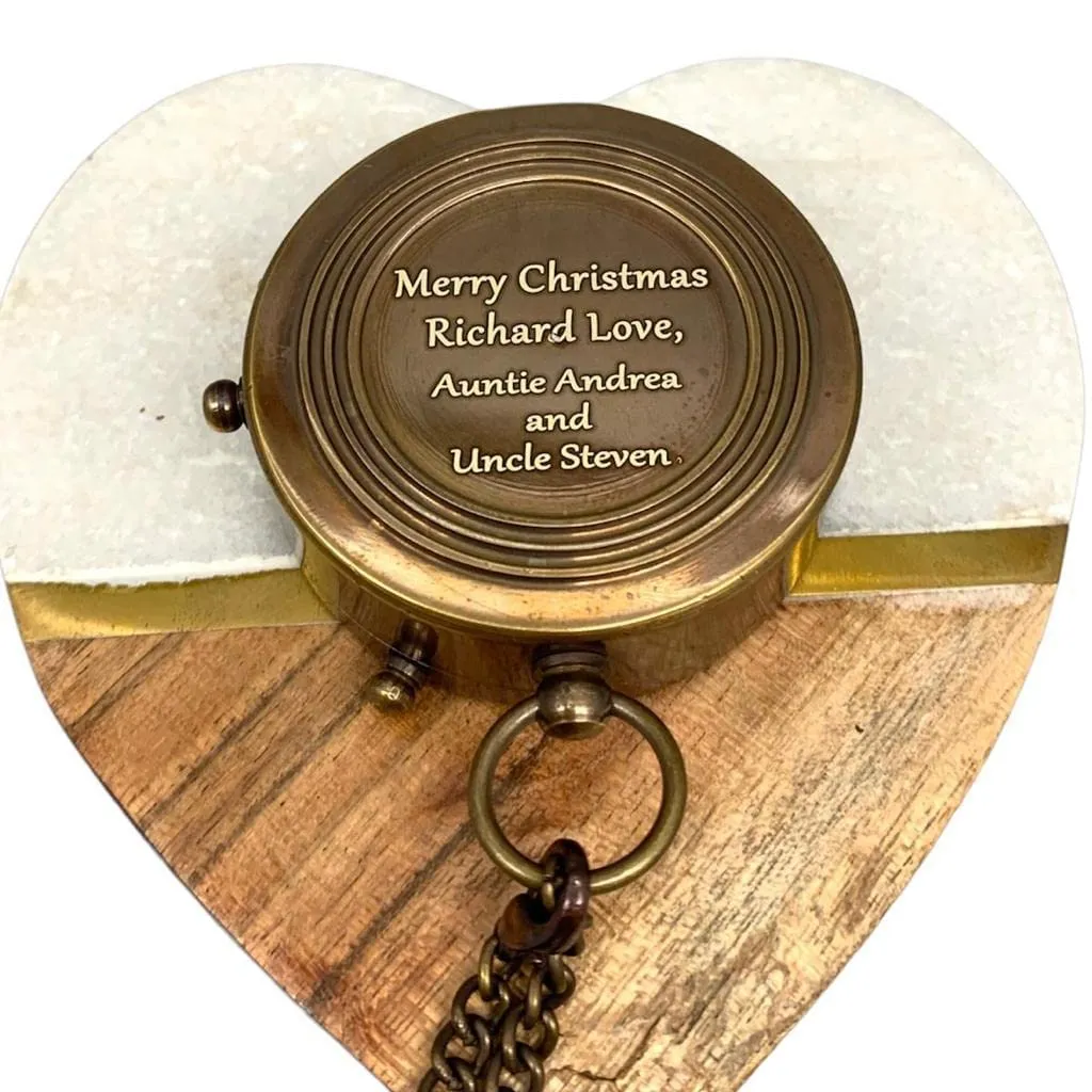 Personalized Compass, Beautiful Anniversary Gift for Mom/Dad, Gift for Grandpa/Grandma, Religious Gift, Baptism Gift, Graduation Day Gift, Engraved Thanksgiving Gift, Valentine's Day Gifts for Him/Her
