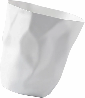 Plastic Wastebasket, Lidless Portable Garbage Bin for Home Office, 10.4 x 10.8 x 6.7 (White)