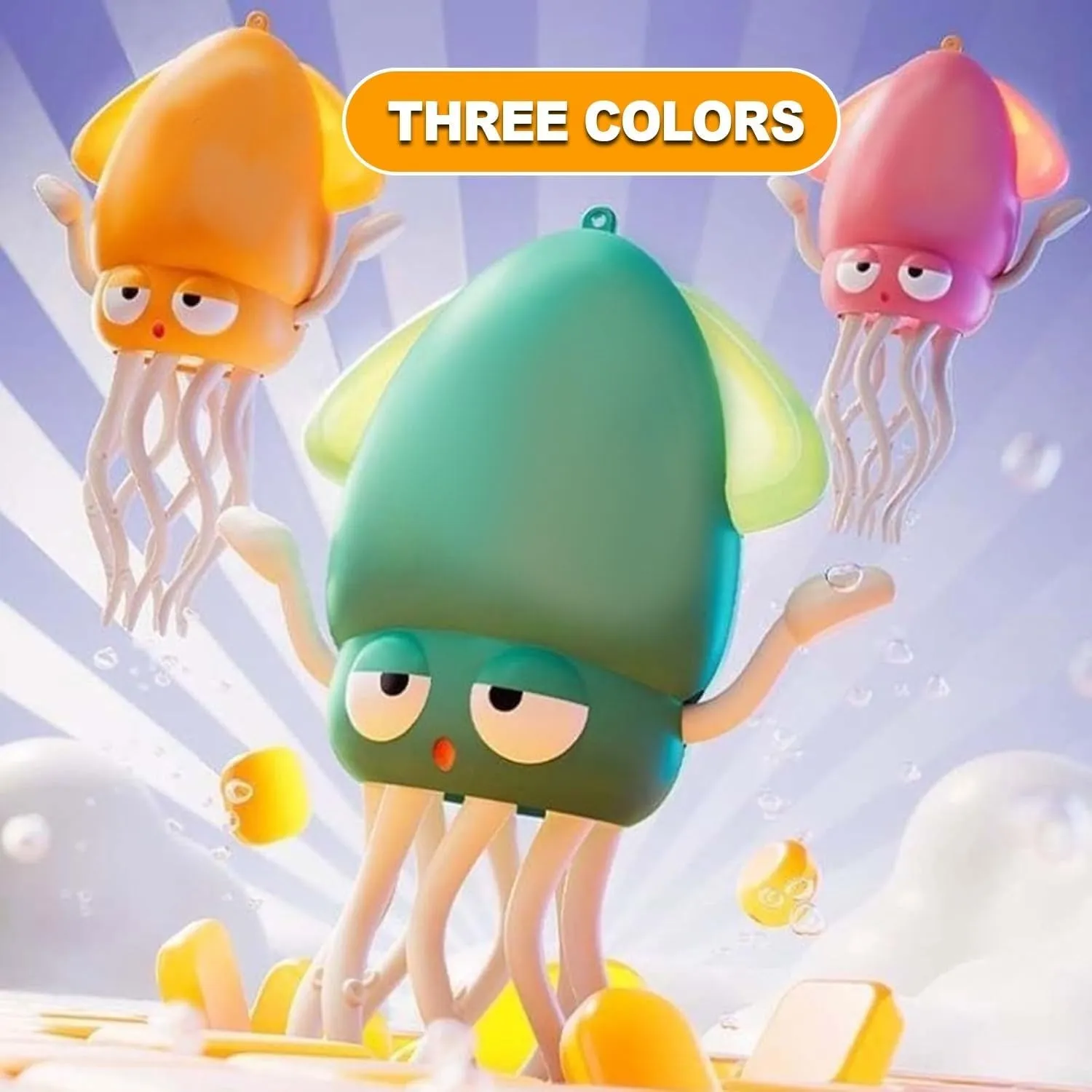 Playful Dancing Octopus Toy, Wiggly Wonder Smart Tentacle Explorer, Electric Magic Crazy Crawling Auto-Dance Squid Toyplayful Octopus Toys, Swing Avoidanceoctopus Obstacle with LED & Music(Green Fishi